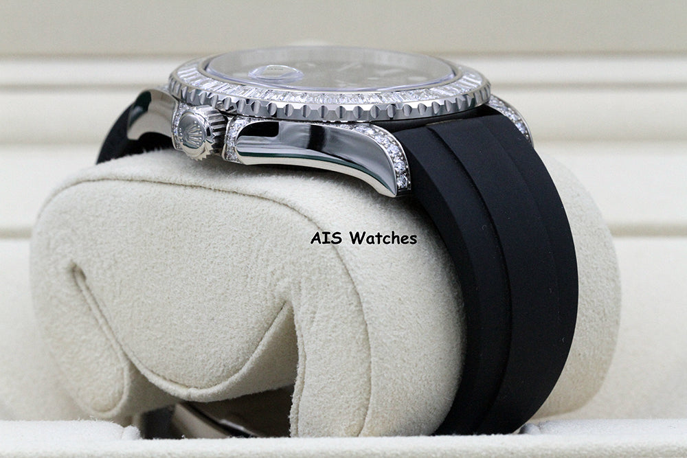 BNIB Rolex Yachtmaster 226679TBR Baguette Diamonds White Gold OysterFlex 42MM
