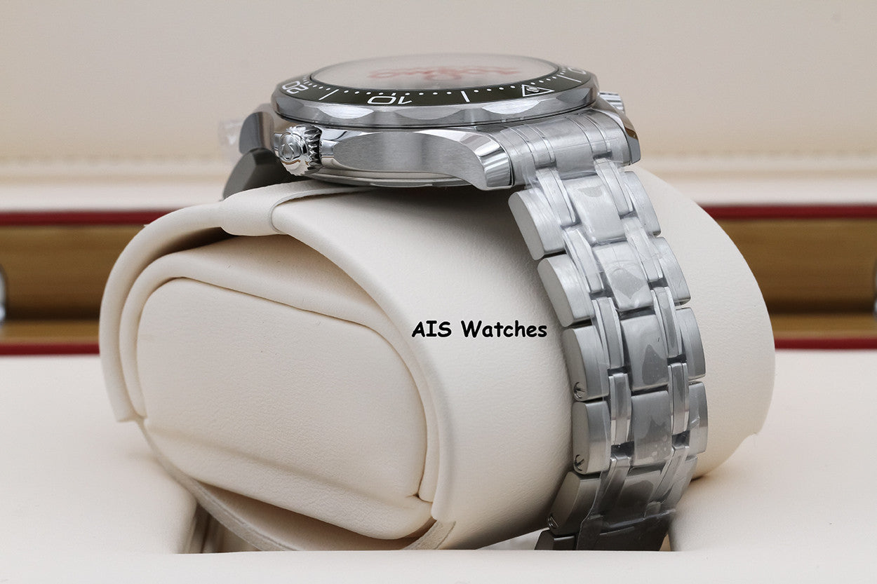 BNIB Omega Seamaster 300M SS 42MM Diver Green Wave Dial 210.30.42.20.10.001 BP