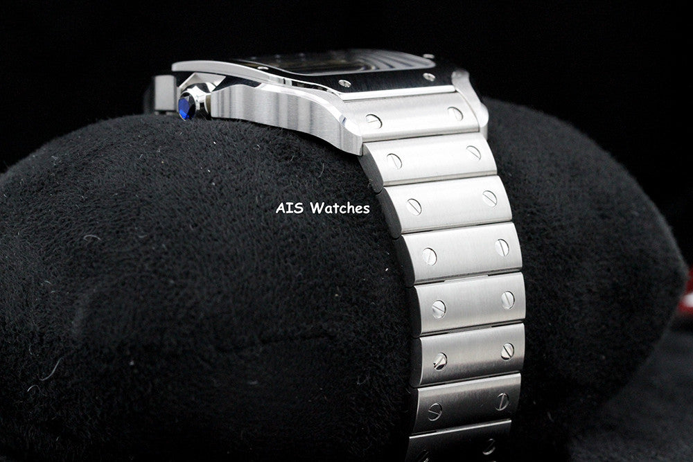 BNIB Cartier Santos De Cartier Large Steel WSSA0062 Green Dial 39.8MM B&P
