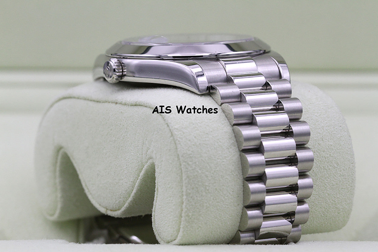 Rolex 218206 Platinum DayDate II 41MM DD2 Glacier Ice Blue Diamond Dial Box & Paper