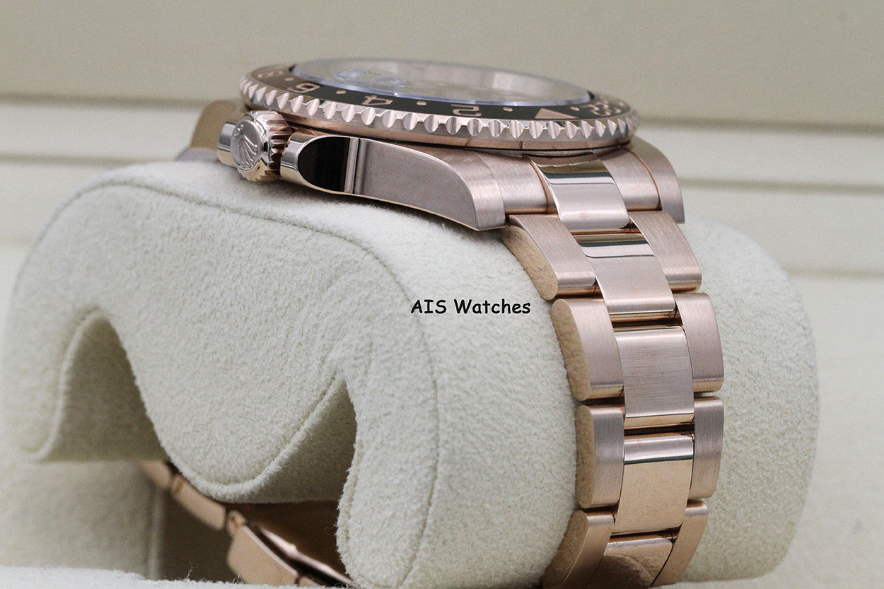 Rolex 126715 CHNR GMT Master II 18K Rose Gold RootBeer Ceramic 2023 Box & Papers