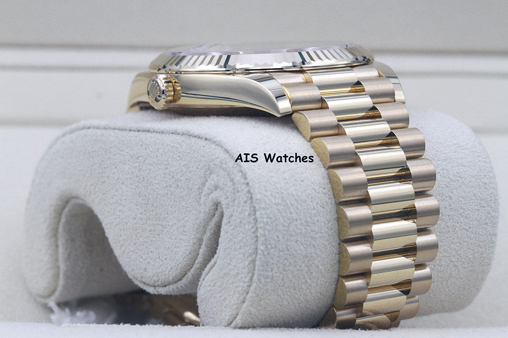 BNIB Rolex 228238 DayDate 40MM DD40 Yellow Gold Champagne Baguette Diamond Dial