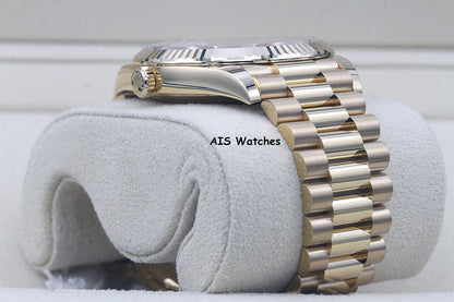 BNIB Rolex 228238 DayDate 40MM DD40 Yellow Gold Champagne Baguette Diamond Dial