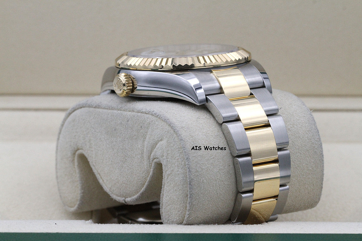 Rolex 326933 Sky-Dweller 18K Yellow Gold / SS Oyster White Dial BP