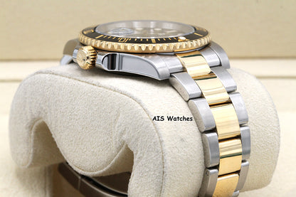 Rolex Submariner 18K YG/SS 116613LN Black Dial Ceramic 40MM 2015 B&P