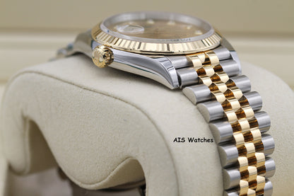 BNIB Rolex 126233 DateJust 36MM 18K YG/SS Champagne Diamond Dial Jubilee Bracelet B&P